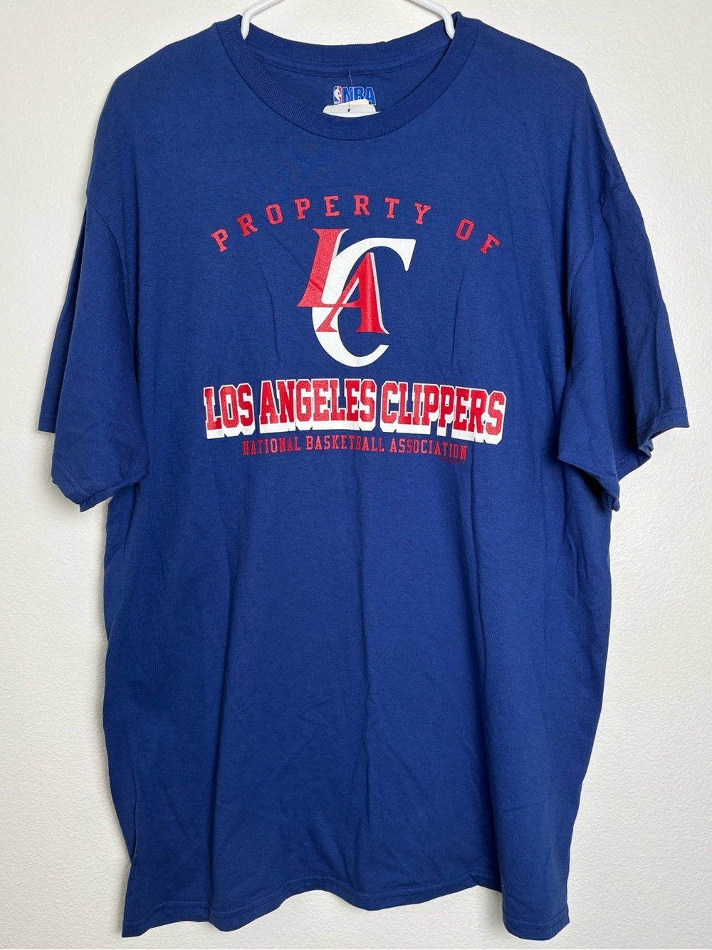 NBA Los Angeles Clippers Royal Blue/ Red Logo Tee Size XL